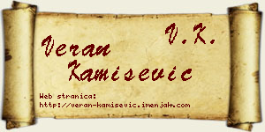 Veran Kamišević vizit kartica
